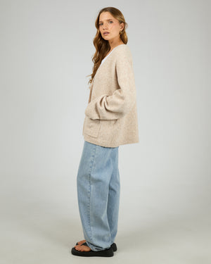 Silent Theory Willow Knit Cardigan Oat
