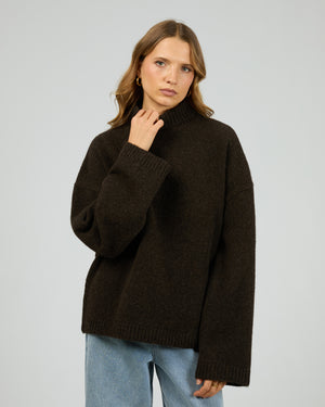 Silent Theory Willow Knit Jumper Chocolate