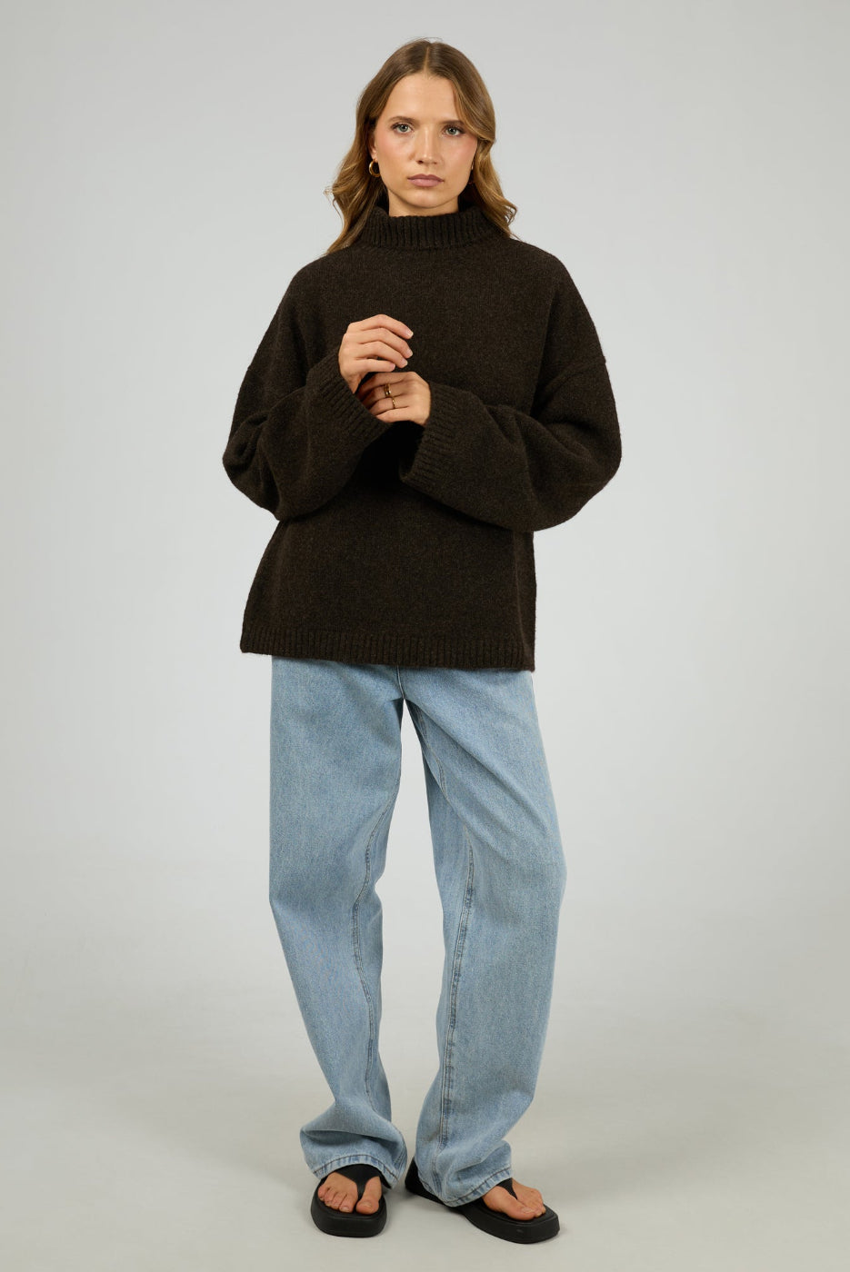 Silent Theory Willow Knit Jumper Chocolate