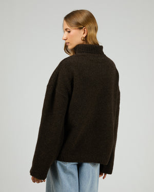 Silent Theory Willow Knit Jumper Chocolate