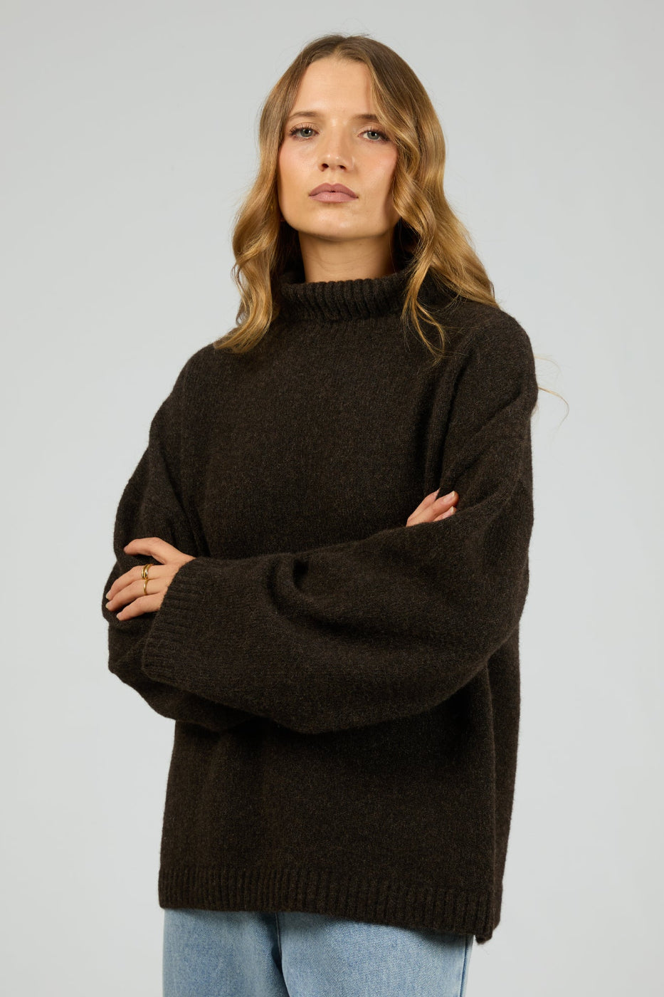 Silent Theory Willow Knit Jumper Chocolate