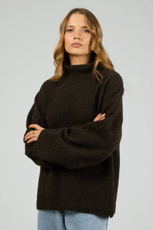 Silent Theory Willow Knit Jumper Chocolate