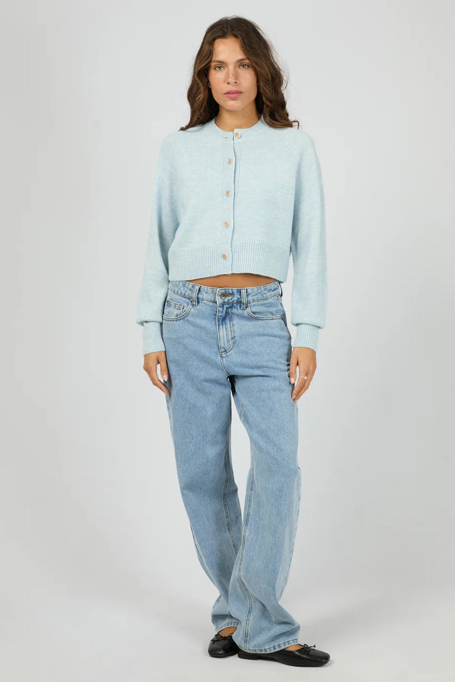 Silent Theory Lotus Knit Cardigan Light Blue