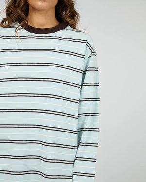Silent Theory Stripe Long Sleeve Tee Light Blue
