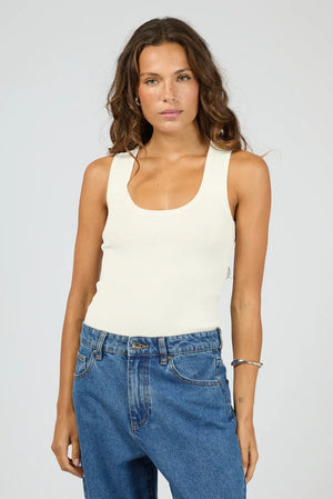 Silent Theory Ollie Scoop knit Tank White