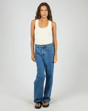 Silent Theory Ollie Scoop knit Tank White