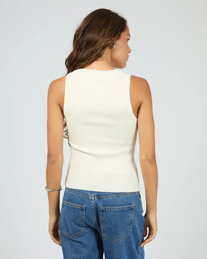 Silent Theory Ollie Scoop knit Tank White