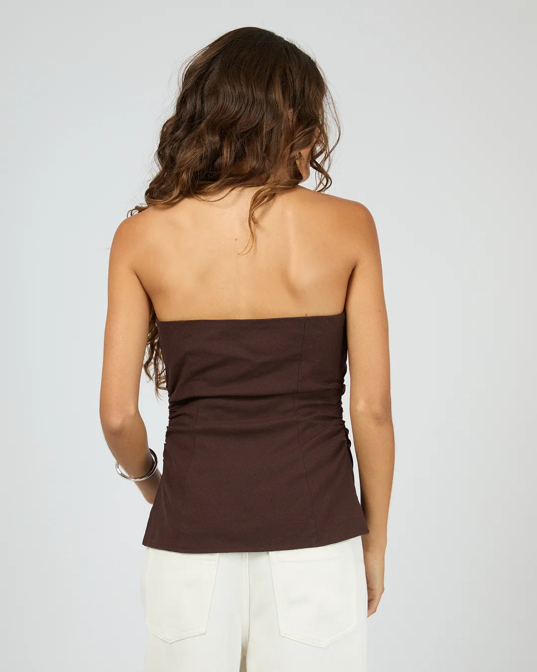 Silent Theory Bowie Strapless Top Chocolate