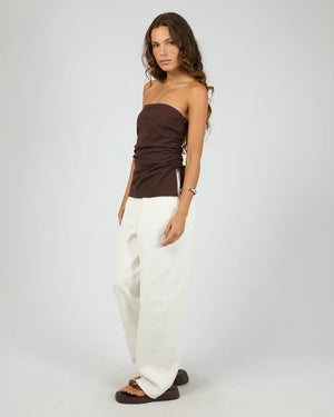 Silent Theory Bowie Strapless Top Chocolate