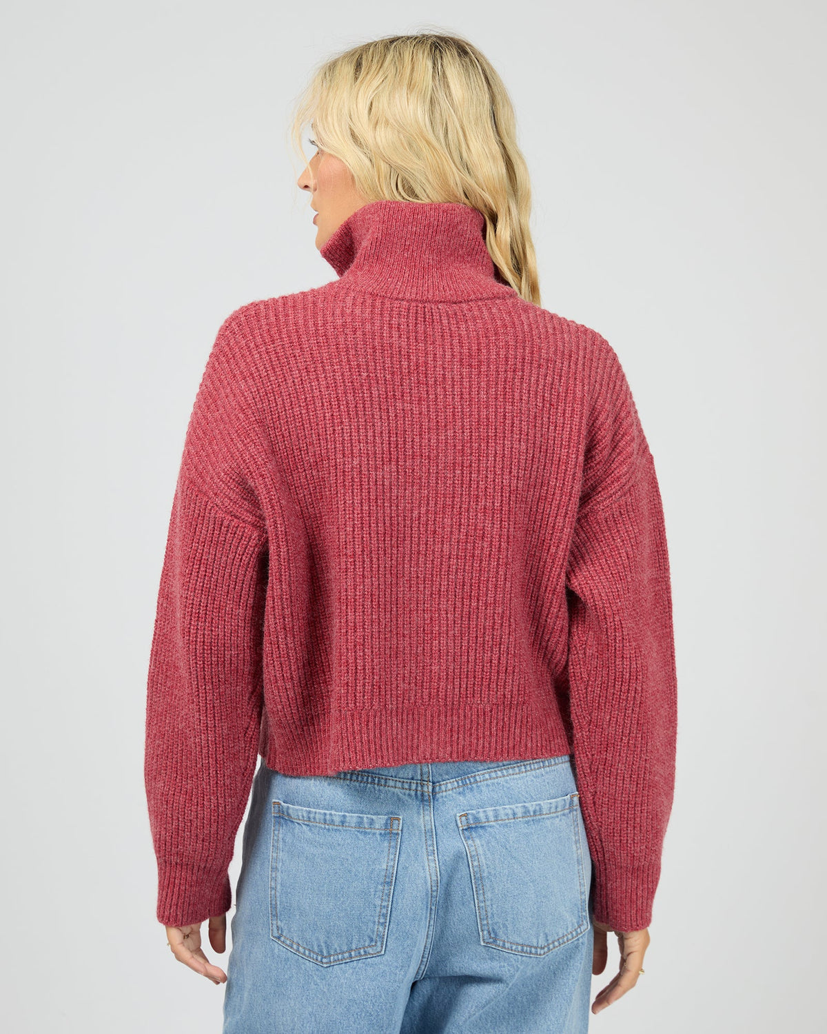 All About Eve Bridie Knit Zip Through Berry