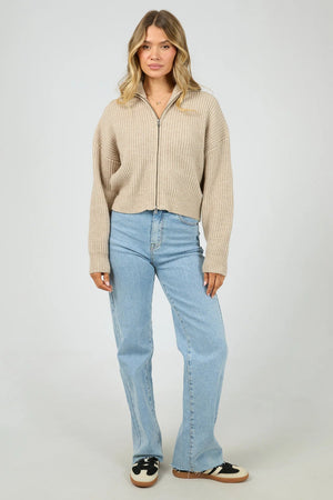 All About Eve Bridie Knit Zip Through Oa