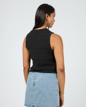 All About Eve Coen Knit Top Black