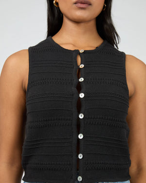 All About Eve Coen Knit Top Black