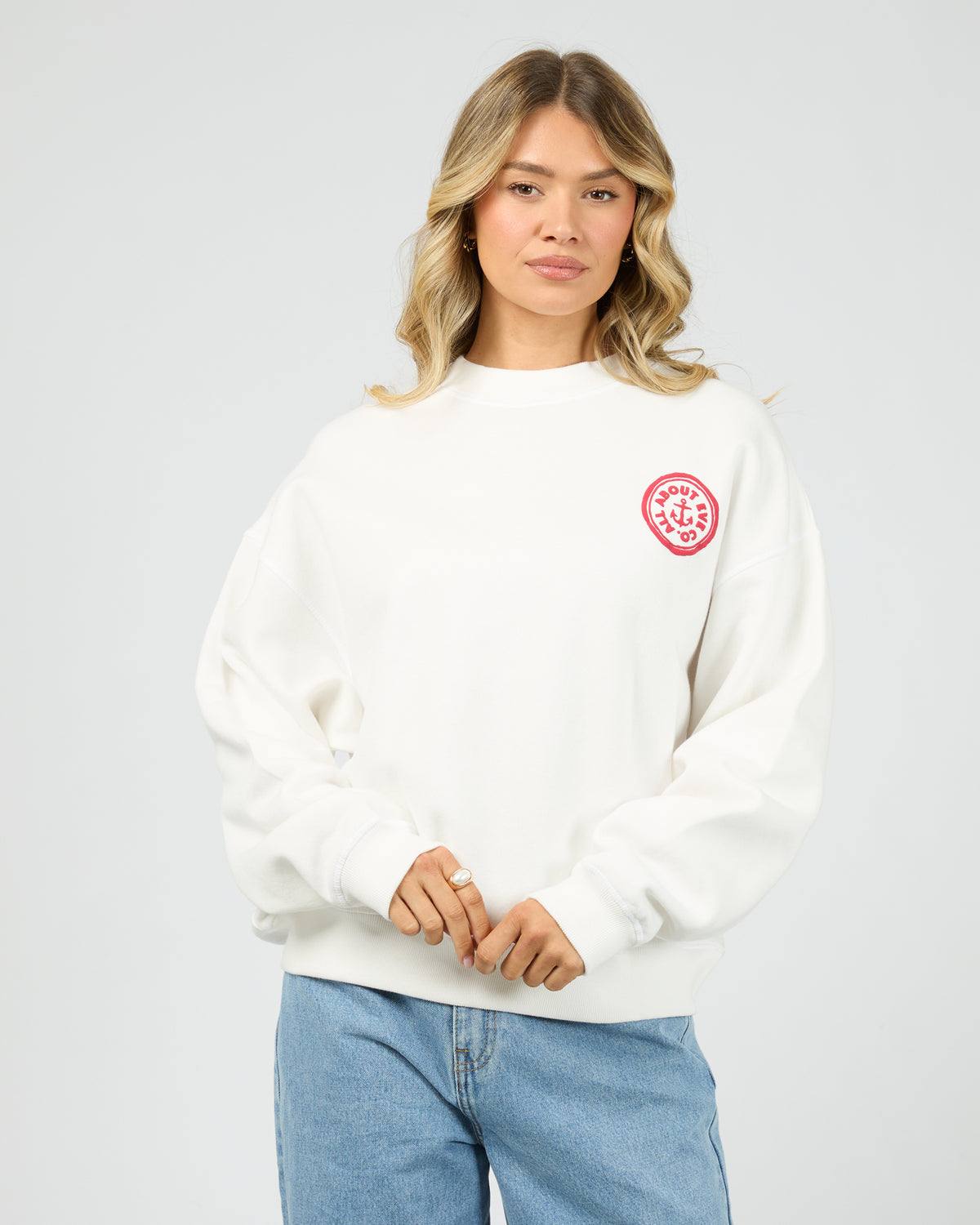 All About Eve Skipper Box Crew Vintage White