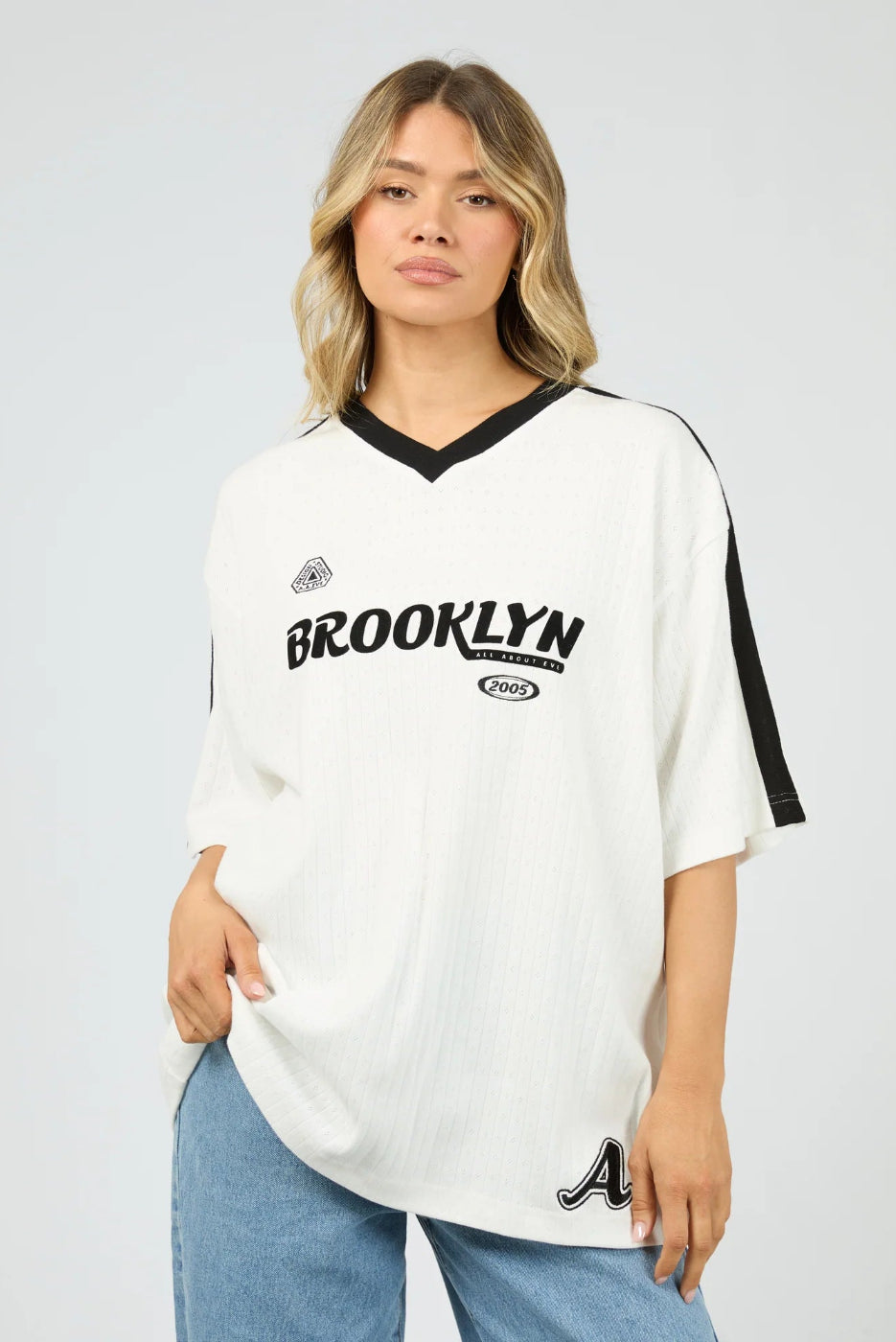 All About Eve Kings Oversized Tee White