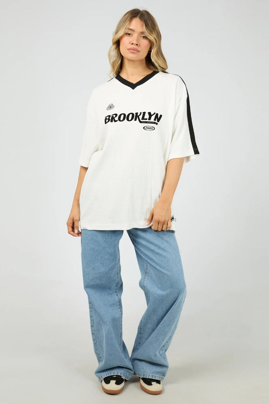 All About Eve Kings Oversized Tee White