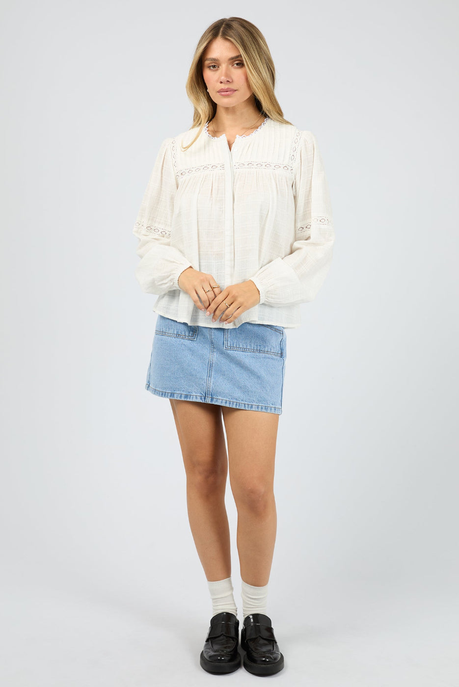 All About Eve Lark Shirt Vintage White