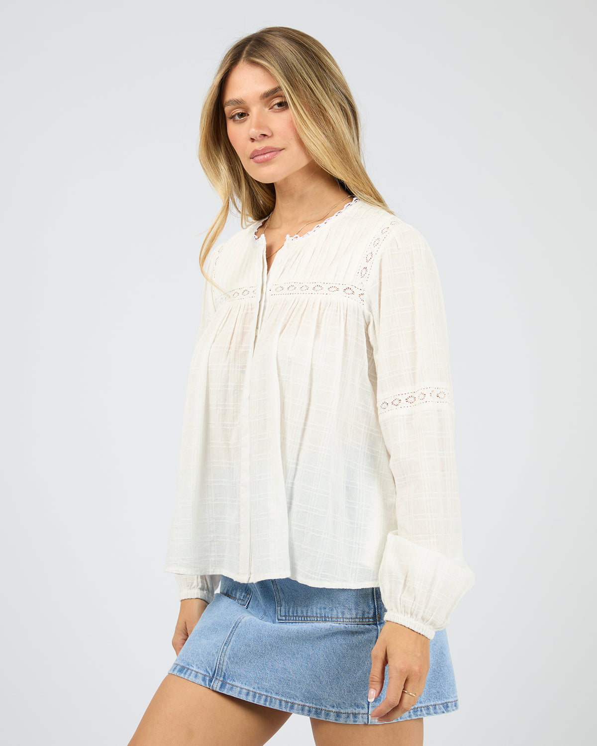 All About Eve Lark Shirt Vintage White