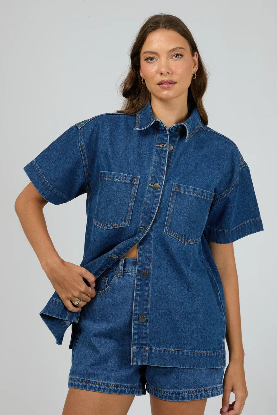 All About Eve Simi Denim Shirt Heritage Blue