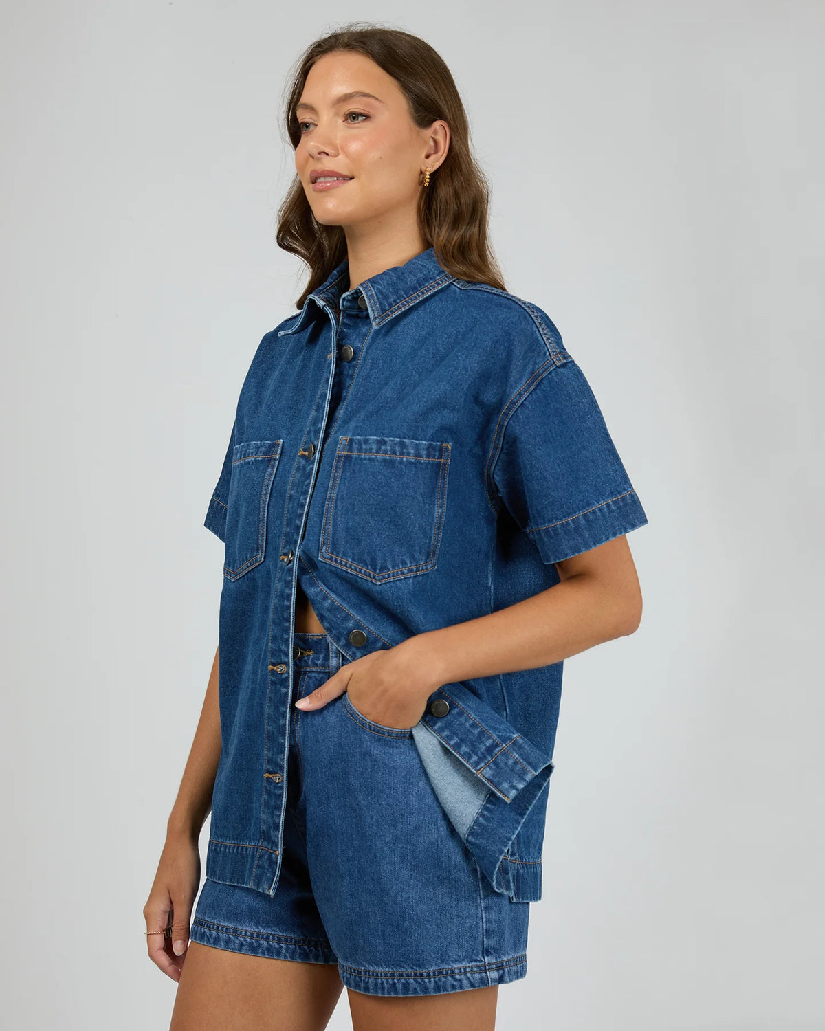 All About Eve Simi Denim Shirt Heritage Blue