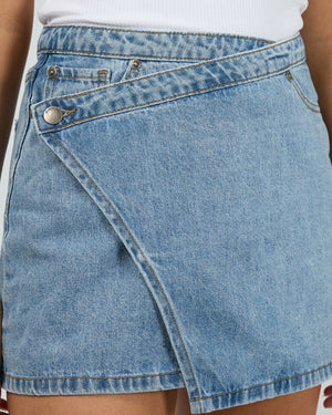 All About Eve Lenni Mini Skort Light Blue