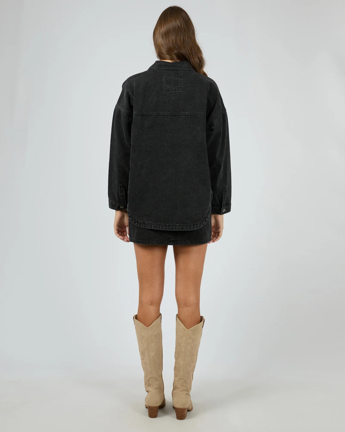 All About Eve Dale Shacket Washed Black