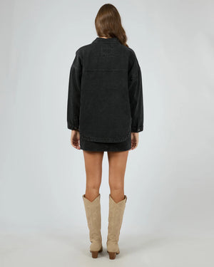 All About Eve Dale Shacket Washed Black