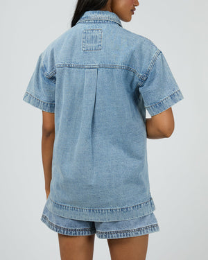 All About Eve Simi Denim Shirt Light Blue