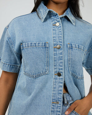 All About Eve Simi Denim Shirt Light Blue