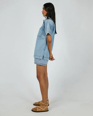 All About Eve Simi Denim Shirt Light Blue