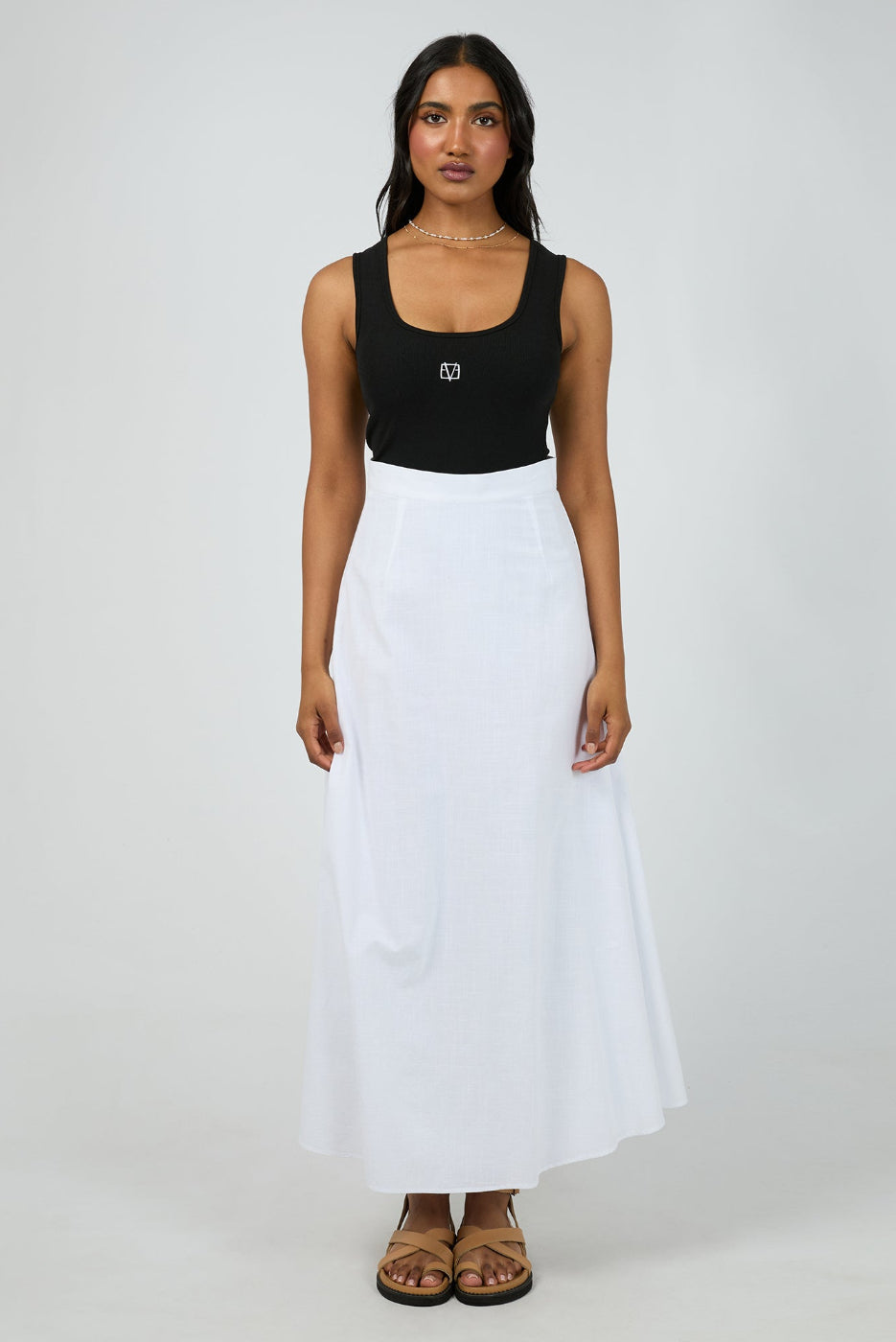 All About Eve Essential Maxi Skirt White