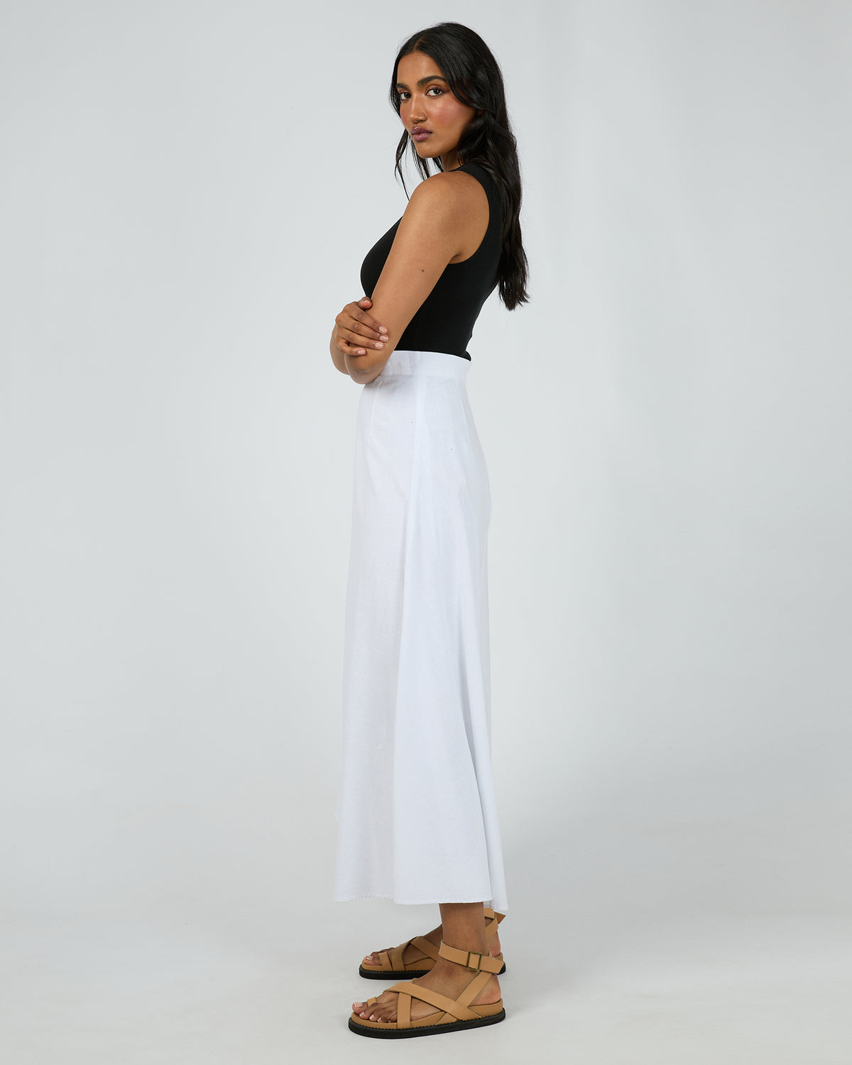 All About Eve Essential Maxi Skirt White