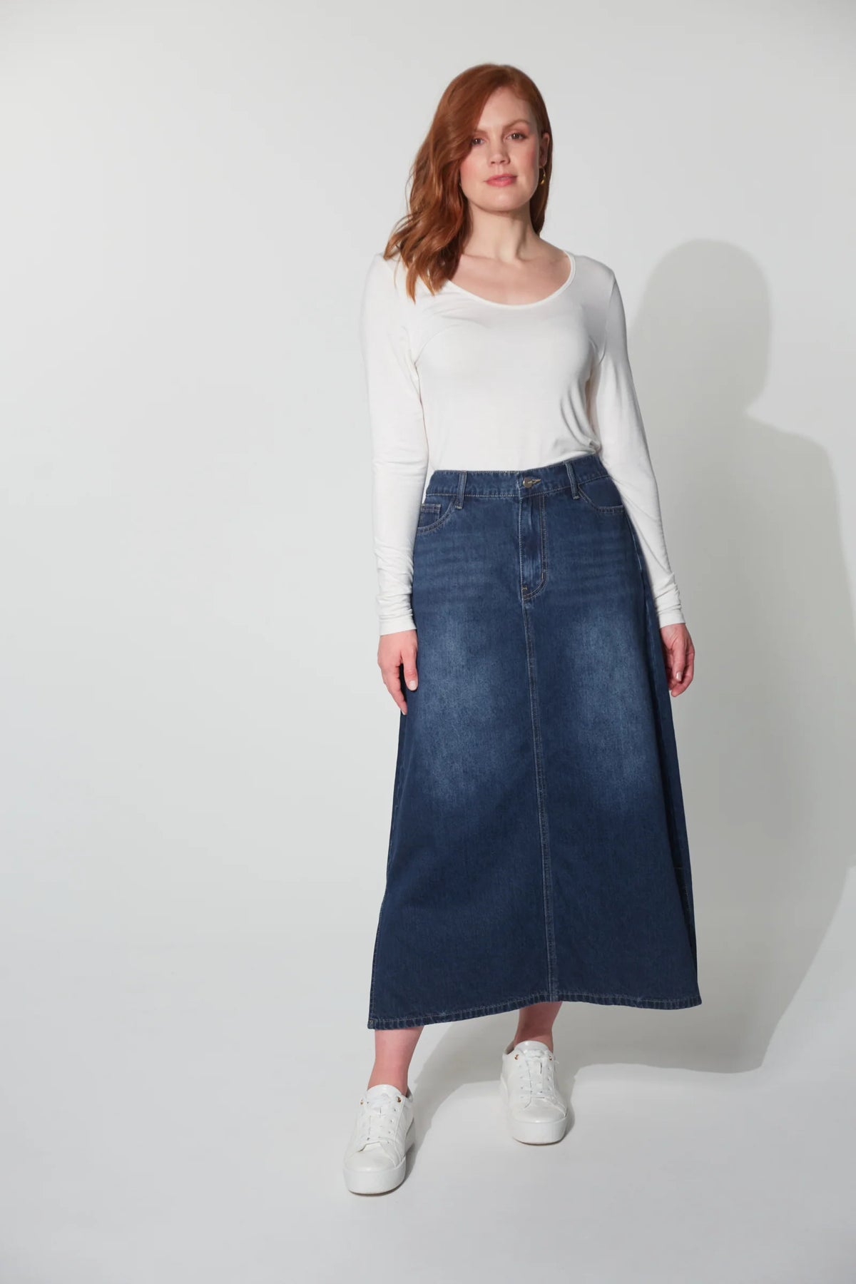 Haven Dalton Denim Skirt Indigo
