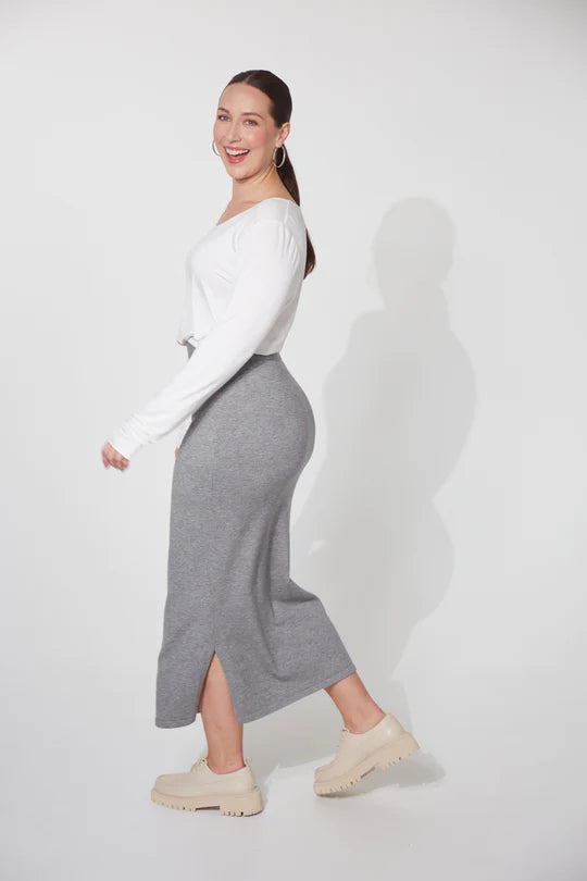 Haven Nikolai Knit Skirt Gray
