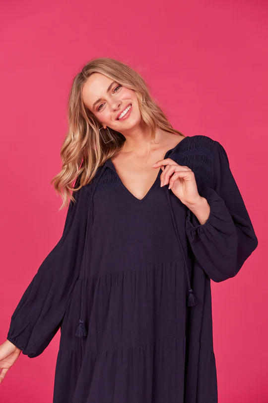 Haven Lauder Tiered Maxi Midnight