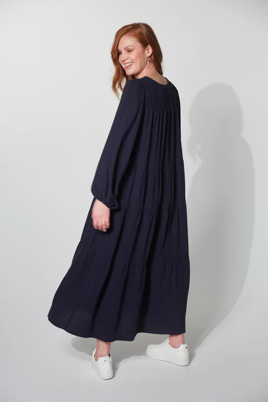 Haven Lauder Tiered Maxi Midnight