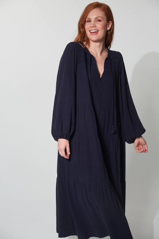 Haven Lauder Tiered Maxi Midnight