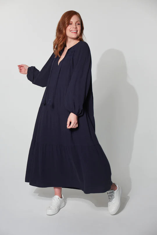 Haven Lauder Tiered Maxi Midnight