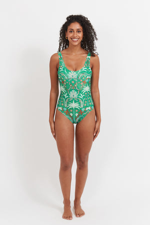 Haven Haiti One Piece Swimsuit Palms
