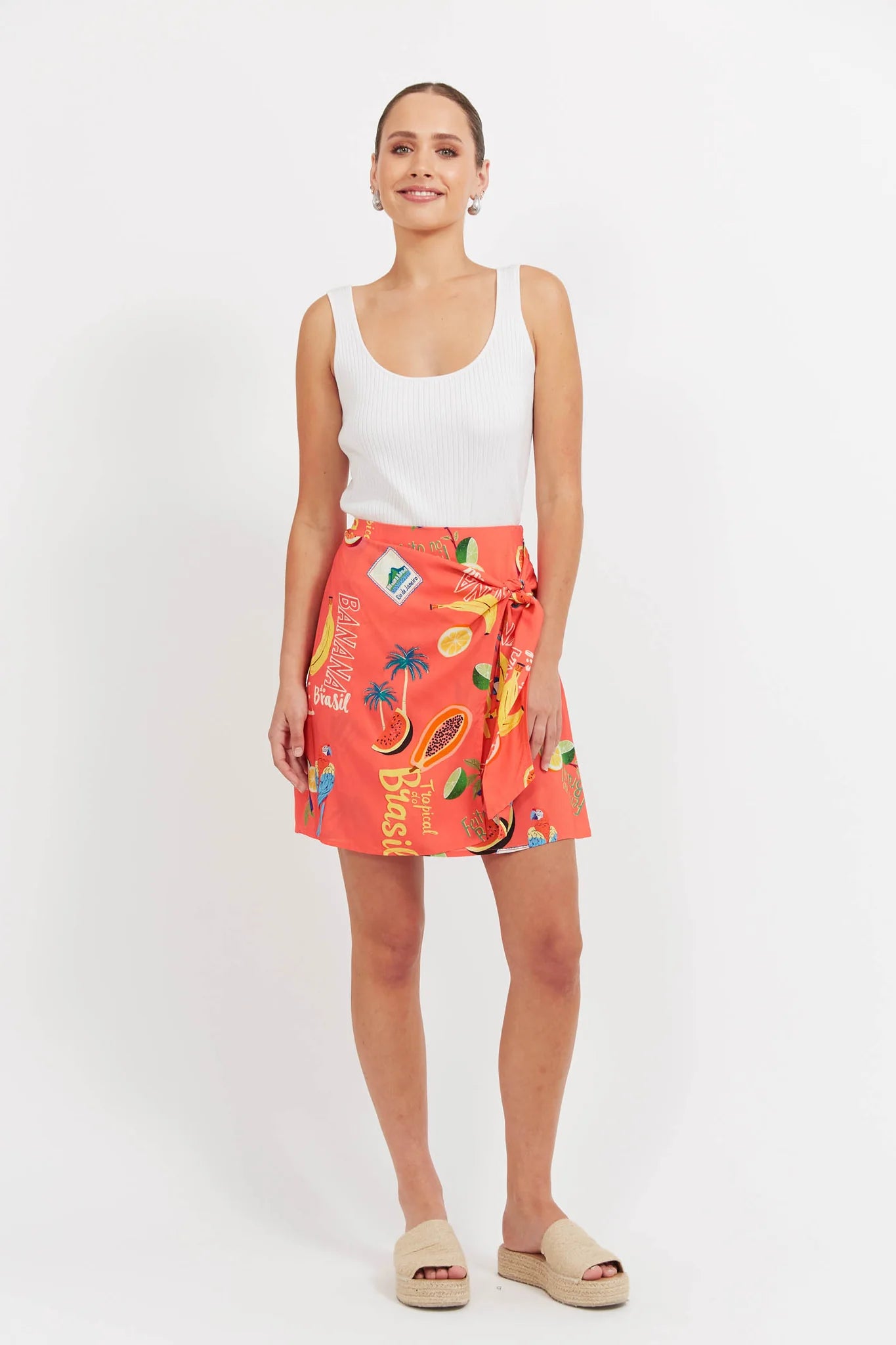 Haven Mini Skirt Brasil Coral
