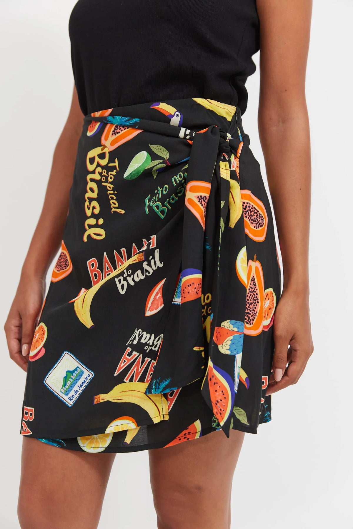 Haven Cabana Mini Skirt Brasil Black