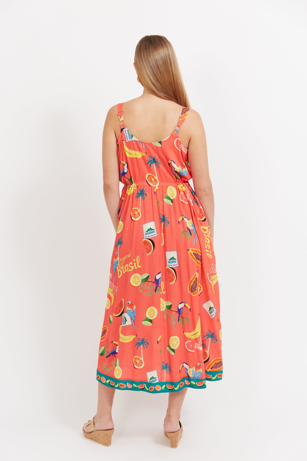Haven Cabana Tie Dress Brasil Coral