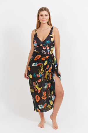 Haven Cabana Sarong Brasil Black