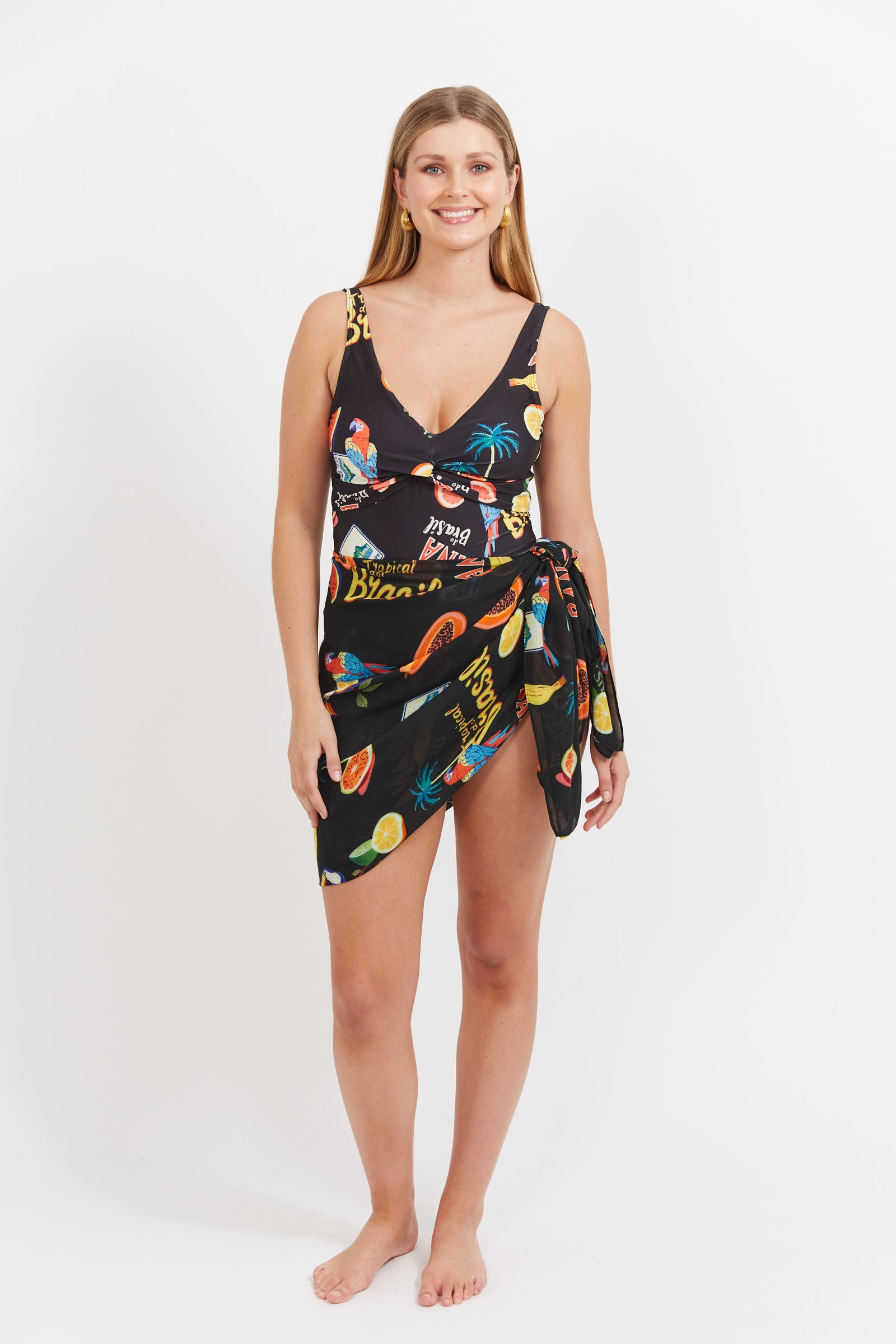 Haven Cabana Sarong Brasil Black