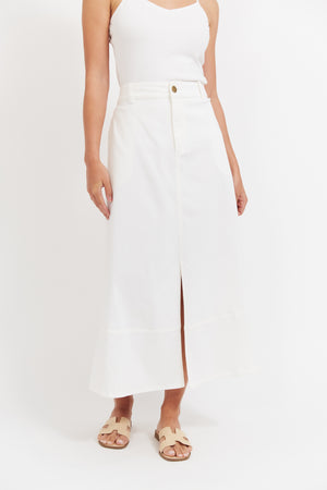 Haven Panama Maxi Skirt White