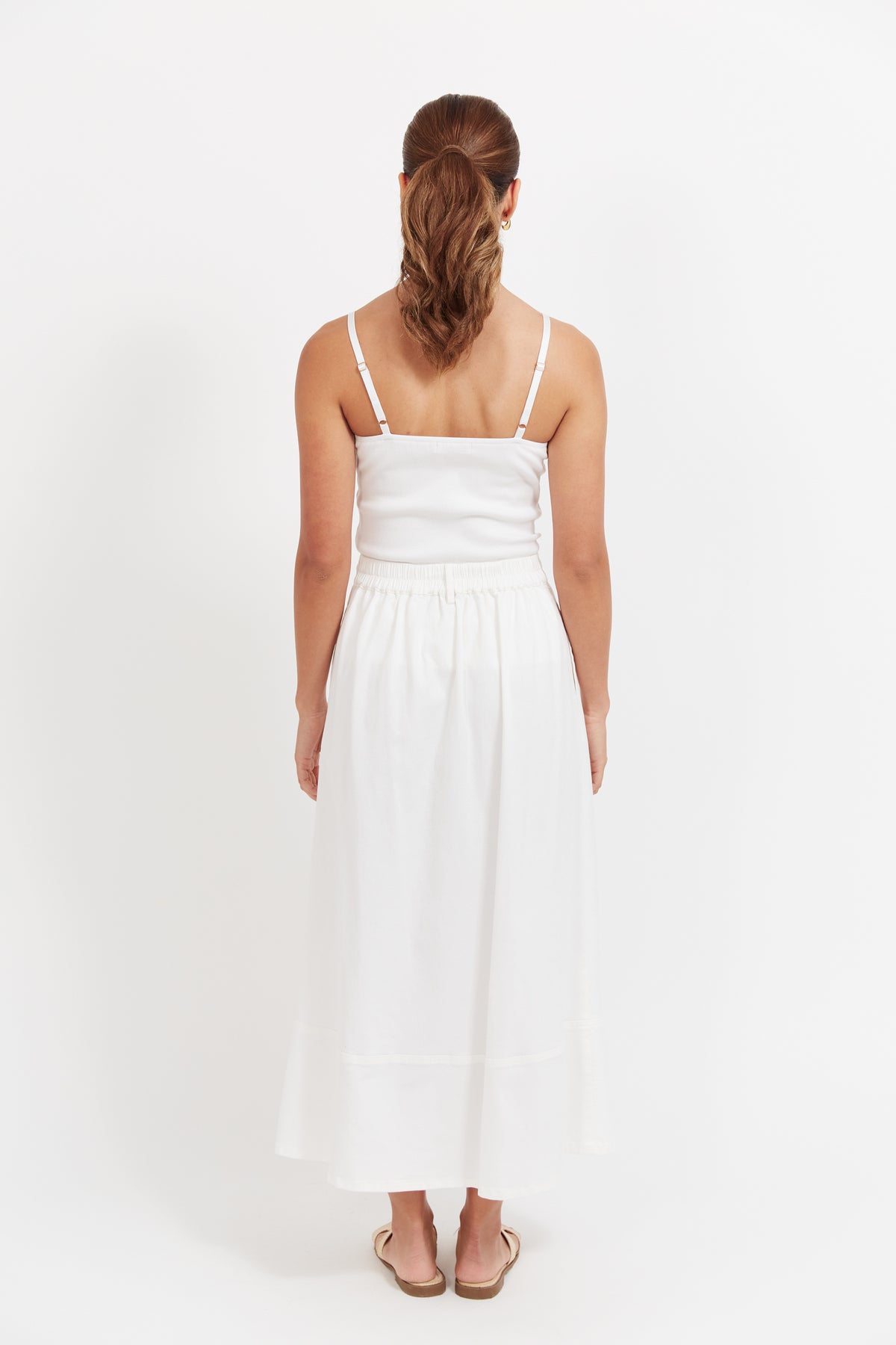 Haven Panama Maxi Skirt White