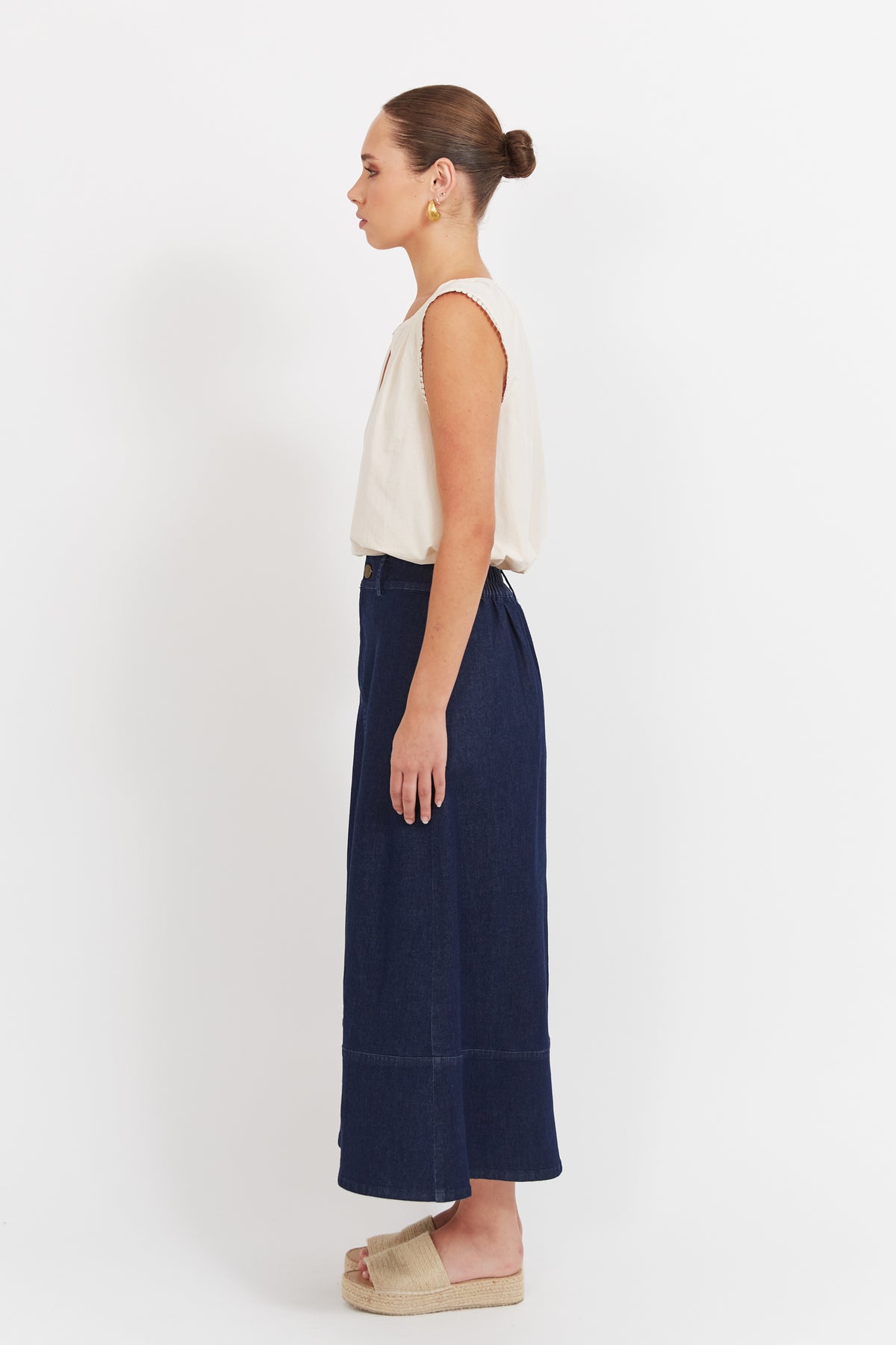 Haven Panama Maxi Skirt Indigo