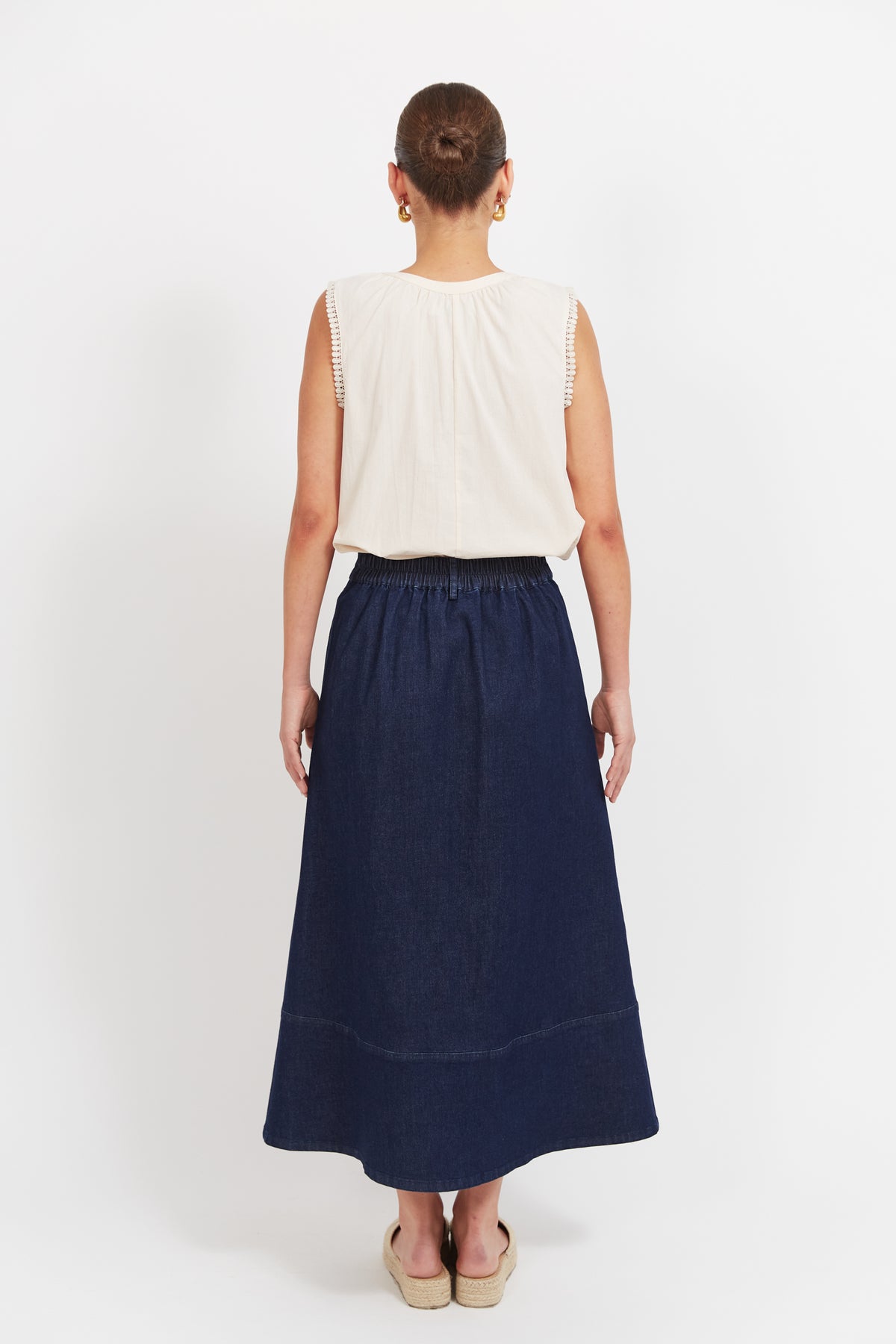 Haven Panama Maxi Skirt Indigo