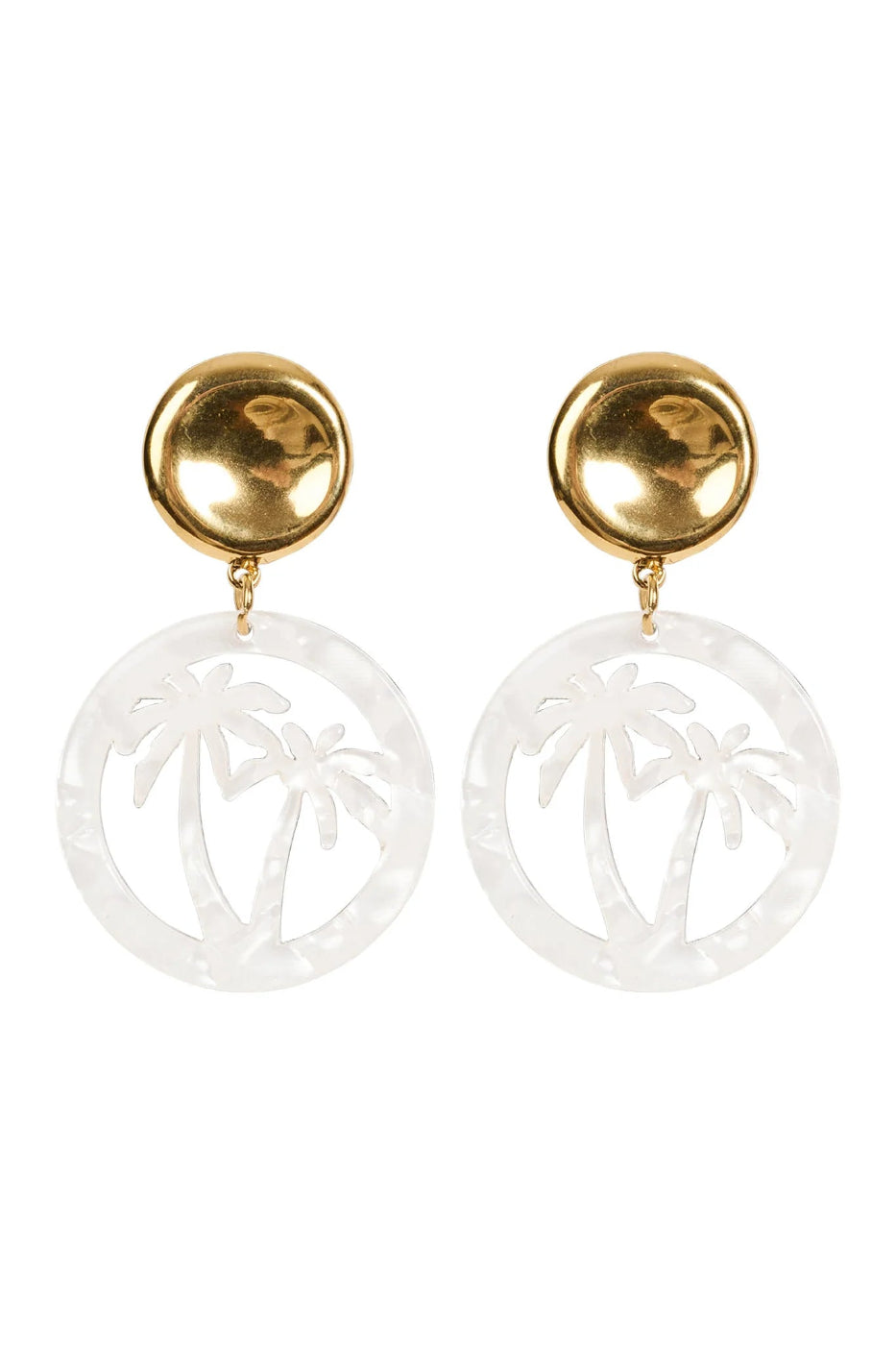 Haven Haiti Palms Earring - White