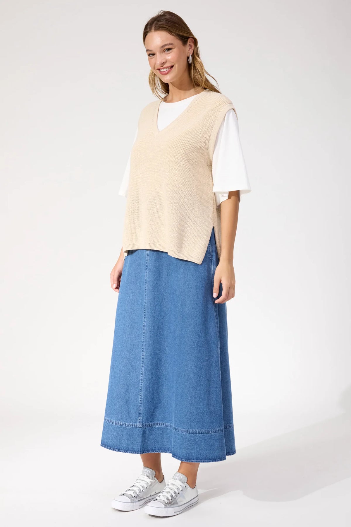 Haven Alaska Knit Vest Natural